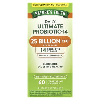 Nature's Truth, Daily Ultimate Probiotic-14, 25 Billion CFU, 60 Vegetarian Capsules