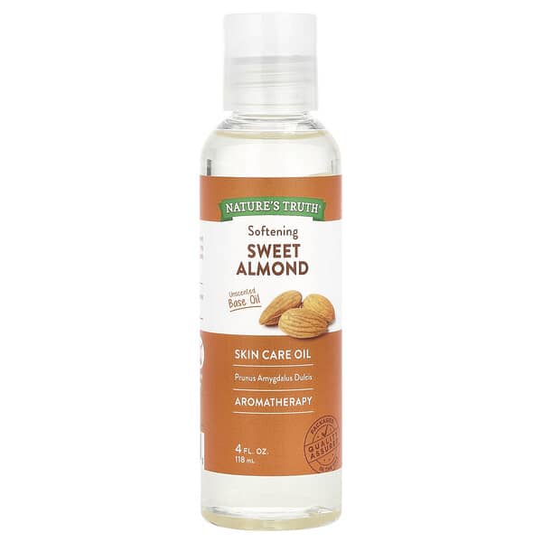 Nature's Truth, 스킨케어 오일, 소프트닝 스위트 아몬드, 무향, 118ml(4fl oz)