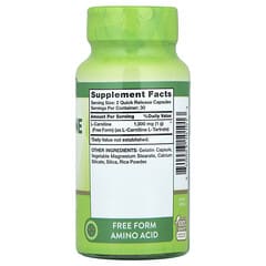 L-carnitina, Megaconcentracin, 60 cpsulas de liberacin rpida (500 mg  por cpsula)