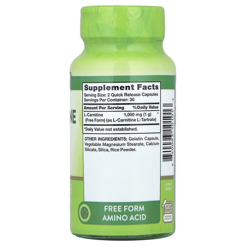 L-Carnitine, Mega Strength, 60 Quick Release Capsules (500 mg per Capsule)