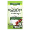 Triple Strength Cranberry Concentrate Plus Vitamin C, 15,000 mg, 90 Quick Release Capsules