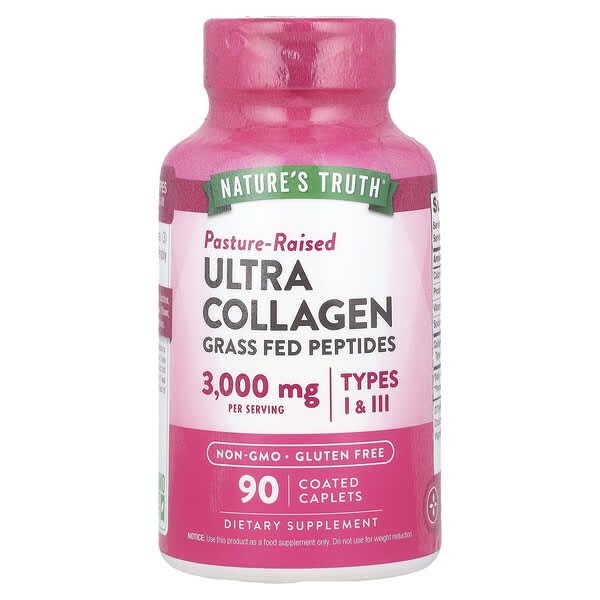Ultra Collagen, Types I & III, 90 Coated Caplets (1,000 mg per Caplet)