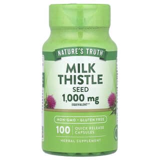 Nature's Truth, Extrait de graine de chardon-Marie, 1000 mg, 100 capsules à libération rapide