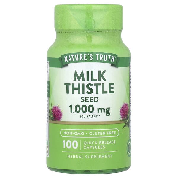 Milk Thistle Seed, 1,000 mg, 100 Quick Release Capsules