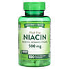 Никотиновая кислота, без промывки, 500 мг, 100 капсул с быстрым высвобождением