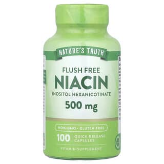 Nature's Truth, Flush Free Niacin, 500 mg, 100 Quick Release Capsules