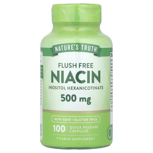 Flush Free Niacin, 500 mg, 100 Quick Release Capsules
