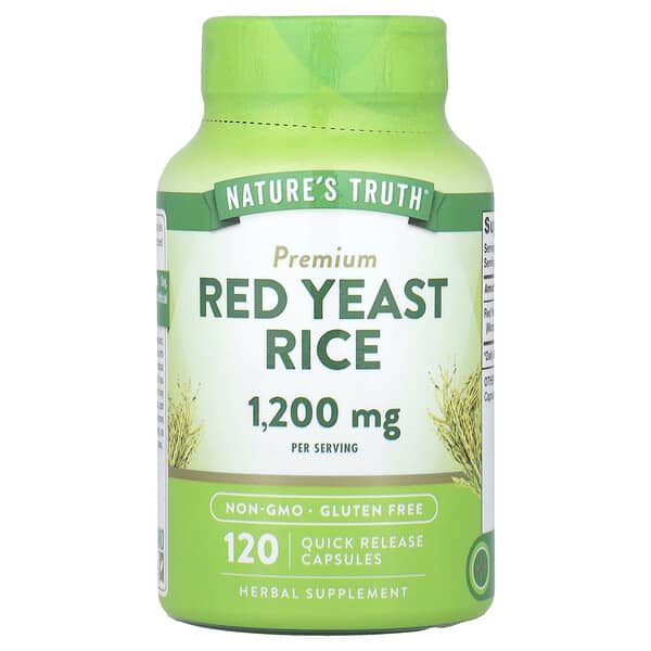 Nature's Truth, Levedura de Arroz Vermelho Premium, 120 Cápsulas de Liberação Rápida (600 mg por Cápsula)