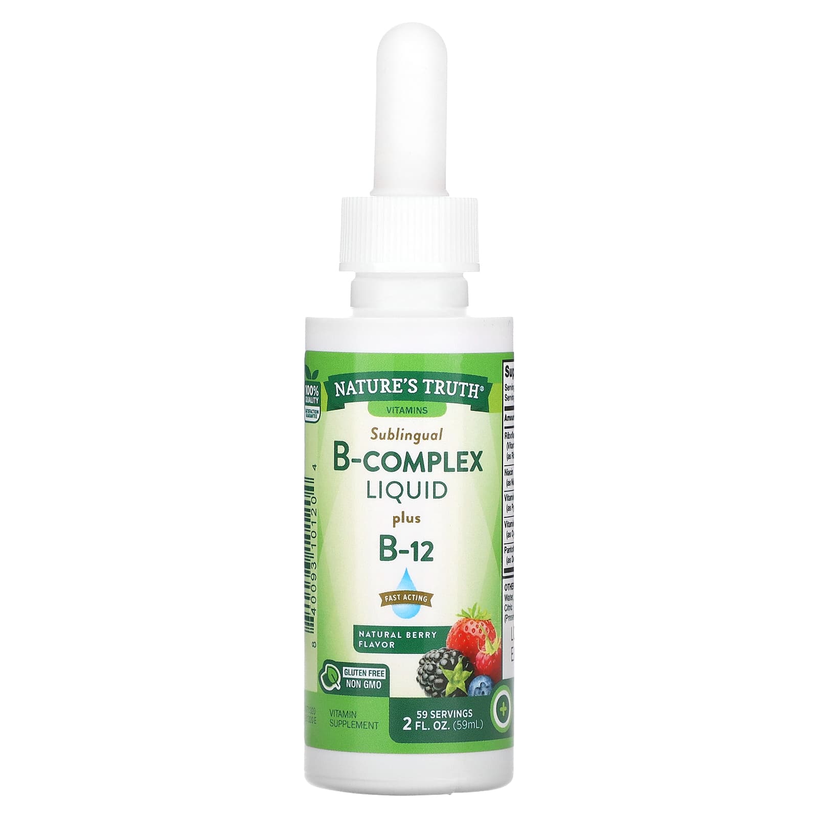 Nature's Truth, Vitamins, Sublingual B-Complex Liquid Plus B-12 ...