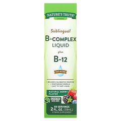 Nature's Truth, Vitamins, Sublingual B-Complex Liquid Plus B-12 ...