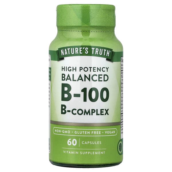 Nature's Truth Balanced B-100, High Potency, 60 Capsules