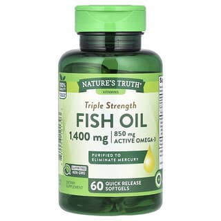 Nature's Truth, Triple Strength Fish Oil, 60 Quick Release Softgels