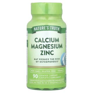 Nature's Truth, Calcium Magnesium Zinc, 90 Coated Caplets