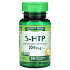 5-HTP, 200 мг, 50 капсул с быстрым высвобождением (100 мг в 1 капсуле)
