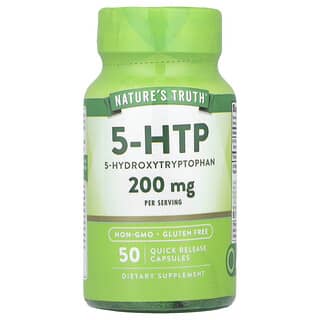 Nature's Truth, 5-HTP, 200 mg, 50 Cápsulas de Liberação Rápida (100 mg por Cápsula)