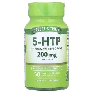 Nature's Truth, 5-HTP, 200 mg, 50 cápsulas de liberación rápida (100 mg por cápsula)