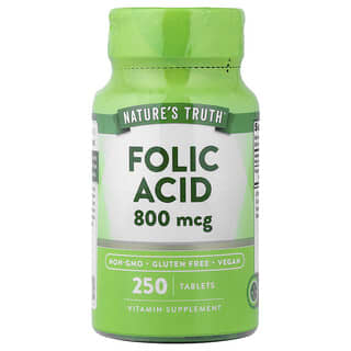 Nature's Truth, Ácido fólico, 800 mcg, 250 comprimidos