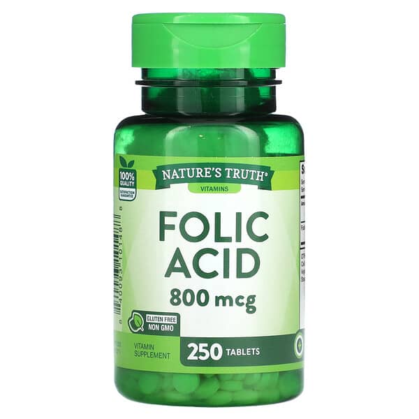Nature's Truth, Folic Acid, 800 mcg, 250 Tablets