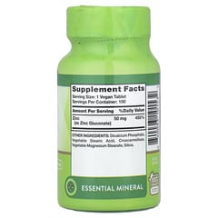Zinc quelado, 50 mg, 100 comprimidos