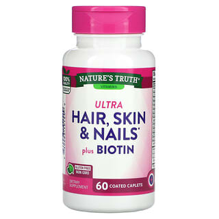 Nature's Truth, Ultra Hair, Skin & Nails Plus Biotine, 60 capsules enrobés