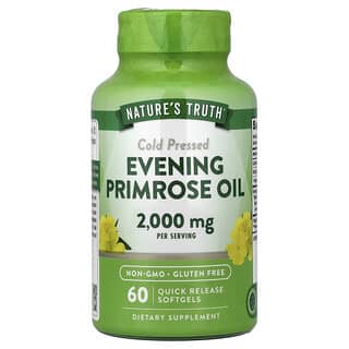Nature's Truth, Cold Pressed, Minyak Evening Primrose, 60 Kapsul Gel Lunak Pelepasan Cepat (1.000 mg per Kapsul Gel Lunak)