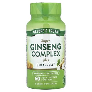Nature's Truth, Super Ginseng Complex Plus Royal Jelly, 60 Quick Release Capsules