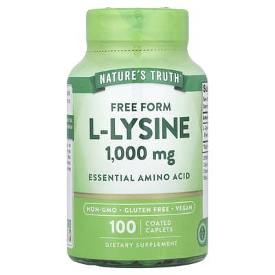 Nature's Truth, L-Lysine, 1,000 mg, 100 Coated Tablets