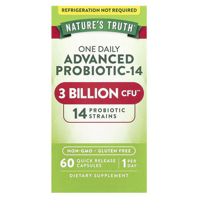 Nature's Truth, One Daily Advanced Probiotic - 14,3 Billion CFU, 60 Immediate-Release Capsules