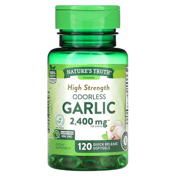 Nature's Truth, High Strength Odorless Garlic, 1,200 mg, 120 Quick Release Softgels