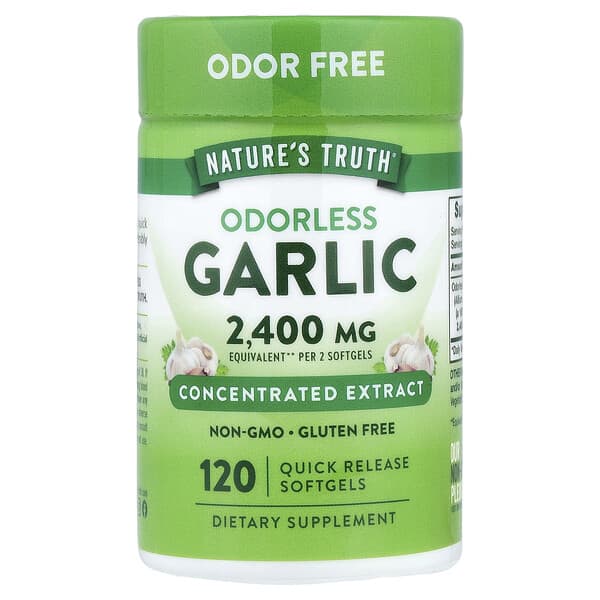Nature's Truth, Odorless Garlic, 120 Quick Release Softgels (12 mg per Softgel) — product photo 1