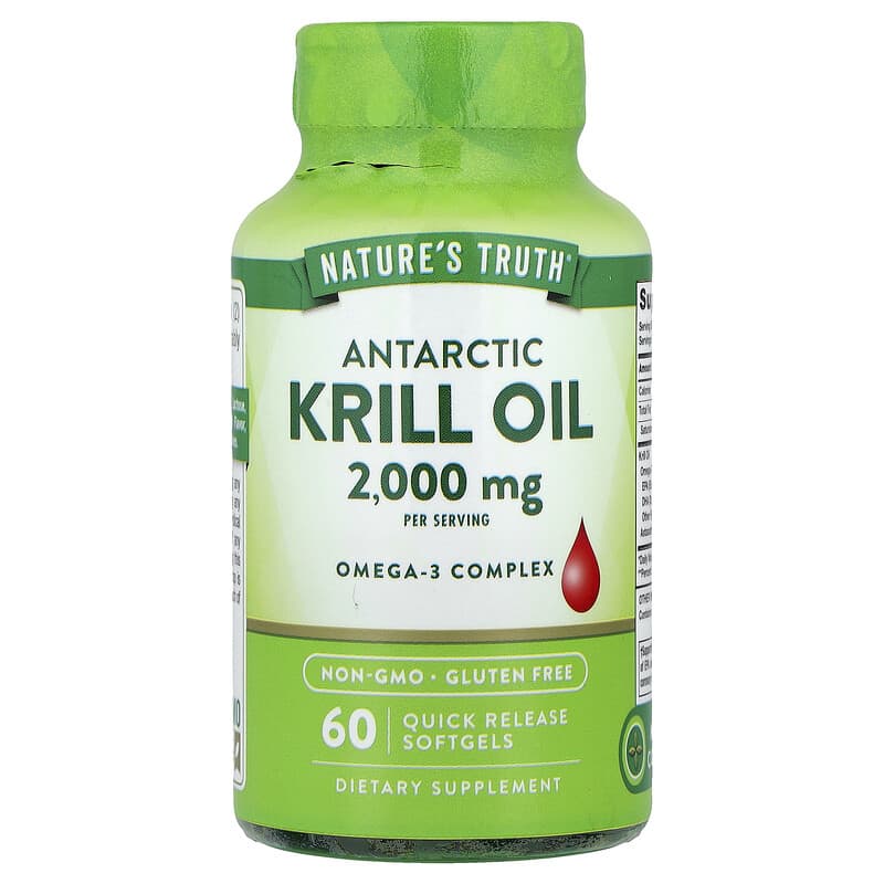 Huile De Krill Antarctique 1000 Mg - Gélules Soutien Immunitaire Et Anti-âge - 60 Gélules