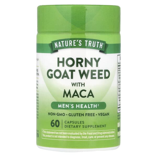 Nature's Truth, 淫羊藿，含瑪卡，60 粒素食膠囊