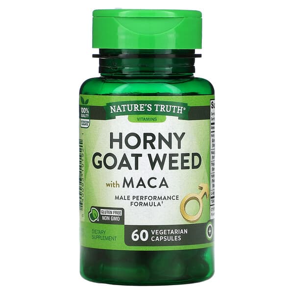 Nature's Truth‏, Horny Goat Weed with Maca, 60 Vegetarian Capsules