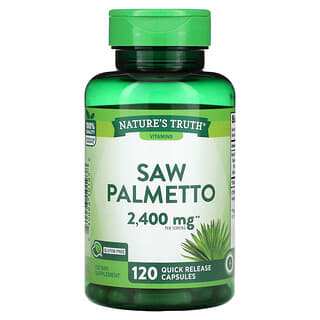 Nature's Truth, Palma enana americana, 2400 mg, 120 cápsulas de liberación rápida (1200 mg por cápsula)