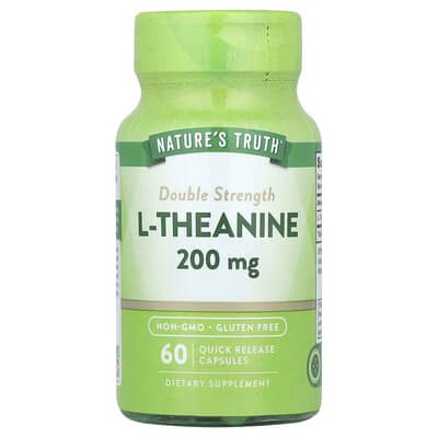 Nature's Truth, Double Strength L-Theanine, 200 mg, 60 Immediate-Release Capsules