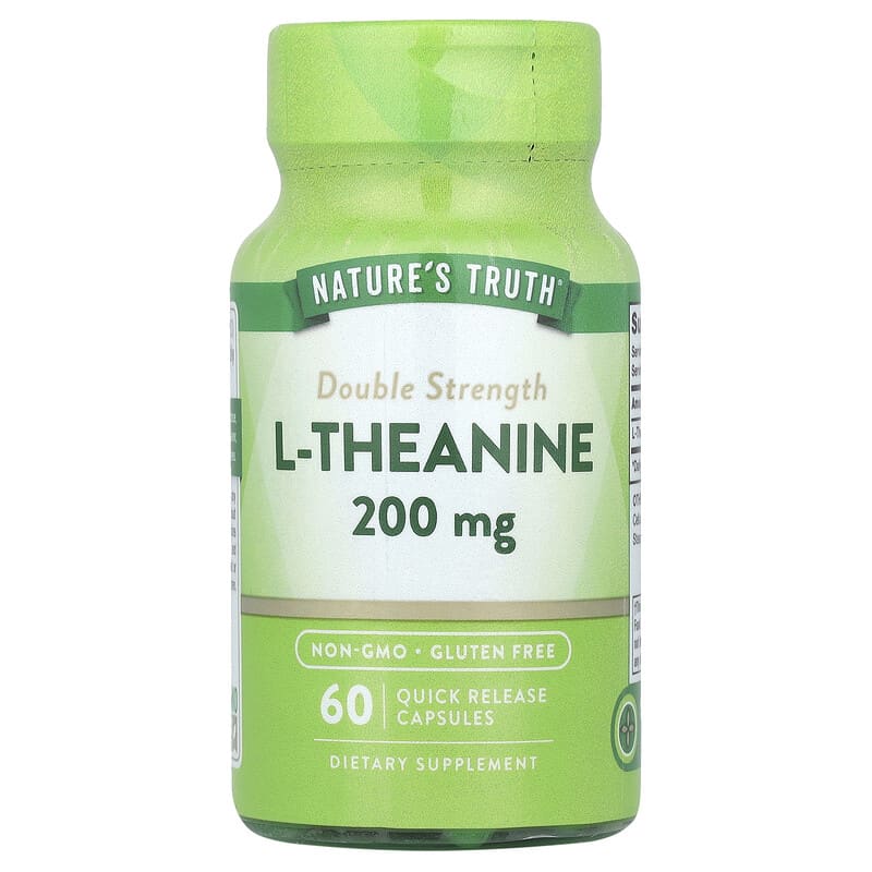 glutathione and l theanine L-Theanine, 200 mg, 60 Quick Release Capsules