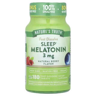 Nature's Truth, Sleep Melatonin, Natural Berry, 3 mg, 180 Fast Dissolve Tablets