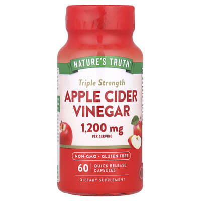 Nature's Truth, Triple Strength Apple Cider Vinegar, 60 Quick-Release Capsules (600 mg per capsule)