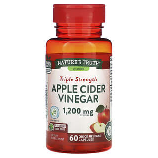 Nature's Truth, Triple Strength Apple Cider Vinegar, 600 mg, 60 Quick Release Capsules