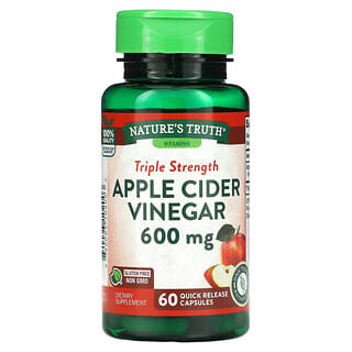 Nature's Truth, Triple Strength, Apple Cider Vinegar, 600 mg, 60 Quick Release Capsules