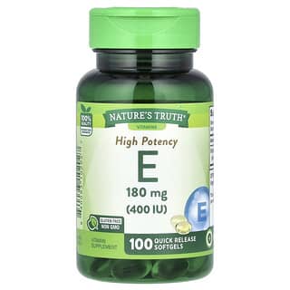 Nature's Truth, Vitamin E, High Potency, 180 mg (400 IU), 100 Quick Release Softgels
