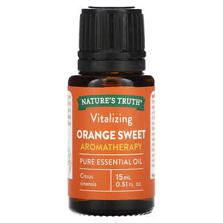 Nature's Truth, Чистое эфирное масло, оживляющий апельсин и сладкий, 15 мл (0,51 жидк. Унции)