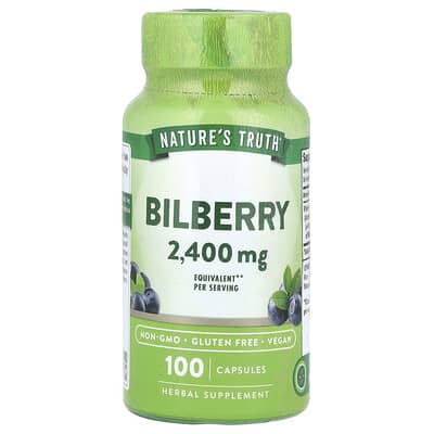 Nature's Truth, Bilberry, 2400 mg, 100 Capsules (1200 mg per capsule)