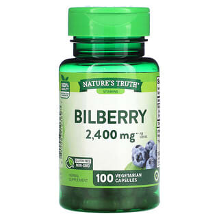 Nature's Truth, Bilberry, 2,400 mg, 100 Vegetarian Capsules (1,200 mg per Capsule)