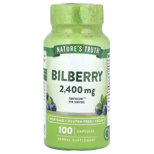 Nature's Truth Bilberry, 100 Capsules (1,200 mg per Capsule)