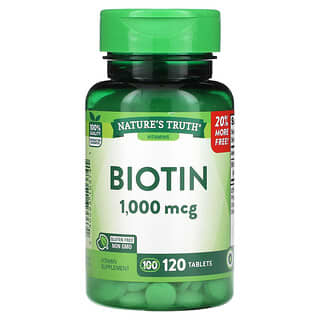 Nature's Truth, Vitamins, Biotin, 1,000 mcg, 120 Tablets