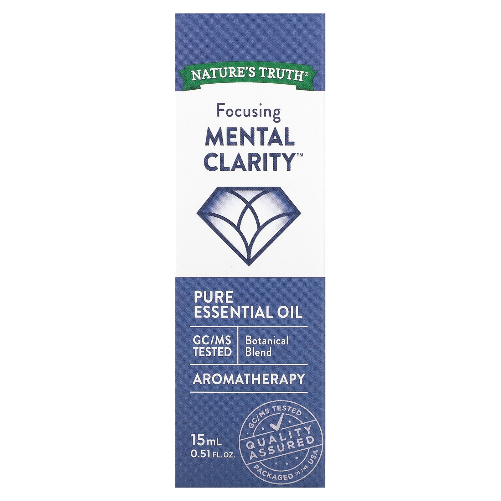 Nature's Truth, Pure Essential Oil, Focusing Mental Clarity, 0.51 fl oz