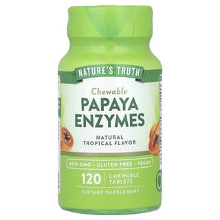 Nature's Truth, Enzymes de papaye à croquer, Tropical naturel, 120 comprimés à croquer