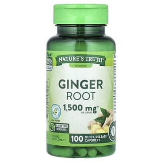 Nature's Truth, Ginger Root, Ingwerwurzel, 1.500 mg, 100 Kapseln mit schneller Freisetzung (750 mg pro Kapsel)