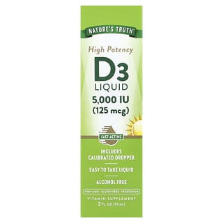 Nature's Truth, 비타민, 액상 D3, 125mcg(5,000IU), 59ml(2fl oz)